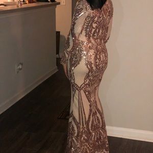 Rose Gold Sequins Dress